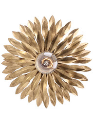 Broche 1-Light Wall Sconce in Antique Gold.